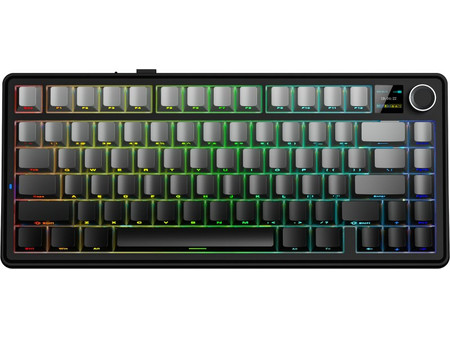 Aula F75 Max Ασύρματο Μηχανικό Gaming Πληκτρολόγιο TenKeyLess με LEOBOG Reaper Διακόπτες RGB Black