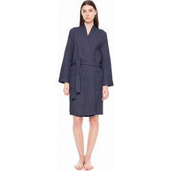 Pink Label Γυναικεία Ρόμπα Χειμωνιάτικη Βαμβακερή Navy Μπλε WN-1447