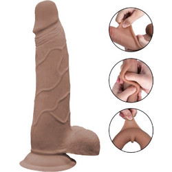 Passion Labs Evan Ρεαλιστικό Dildo με Βεντούζα & Όρχεις 22cm Caramel