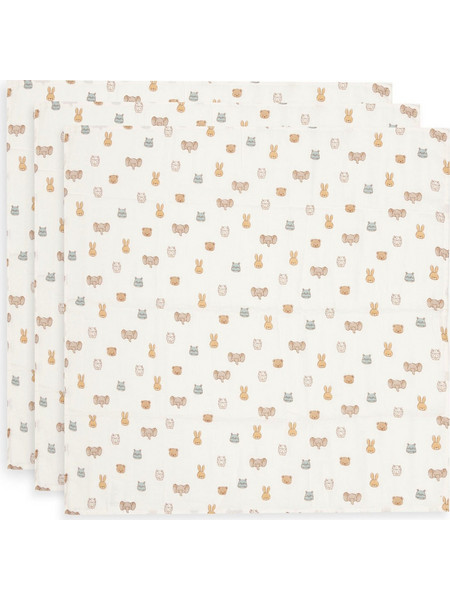 Jollein Jollies Πάνες Αγκαλιάς από Μουσελίνα Μπεζ 70x70cm 3τμχ 535-851-68196