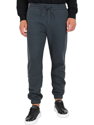 Double Ανδρικό Παντελόνι Φόρμας Fleece με Λάστιχο Ανθρακί 262MPAN-6055