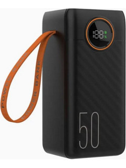 Takemore P805 Power Bank 50000mAh 22.5W με Ενσωματωμένα Καλώδια USB-C & Lightning Power Delivery Black