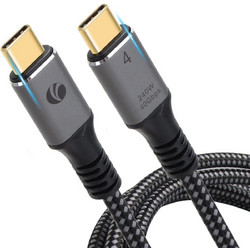 Vcom CU541M-1.2 Braided USB-C to USB-C 240W 1.2m Black
