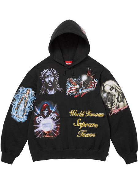 Supreme Ανδρικό Φούτερ με Κουκούλα & Τσέπες Μαύρο FW26SW67