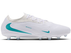 Nike Phantom 6 Low Pro AG HQ2317-100 Ποδοσφαιρικά Παπούτσια με Τάπες και Καλτσάκι Λευκά Τιρκουάζ