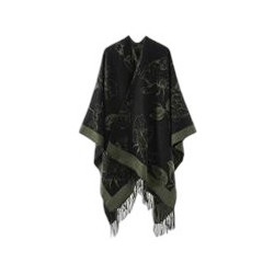 Funky Buddha Γυναικεία Ζακέτα Πόντσο Μακριά Μαύρη FBL014-131-10