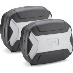 Givi Trekker Lite Σετ Πλαϊνές Βαλίτσες Μηχανής Αλουμινίου Monokey 2x35lt Μαύρες Ασημί