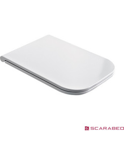 Scarabeo Teorema Καπάκι Λεκάνης Τετράγωνο Πλαστικό Slim Soft Close Λευκό 502-8305BS-300