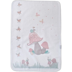 BiBaby Happy Snail Αδιάβροχο Σελτεδάκι Αλλαξιέρας Μωρού Λευκό 50x75cm