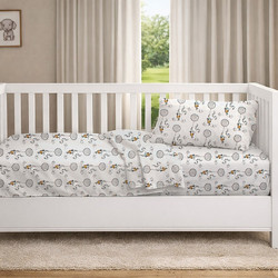 Dimcol Floating Bunny 715 Βρεφικό Πάπλωμα Κούνιας 160x120cm Λευκό Γκρι