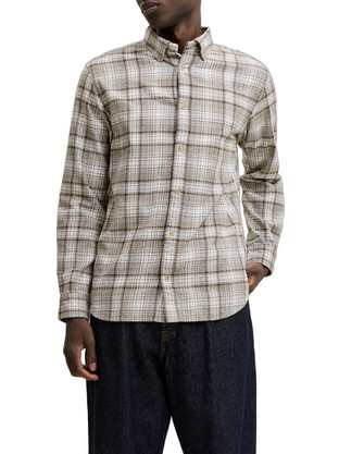 Jack & Jones Ανδρικό Πουκάμισο Καρό Taupe Multi 12302700