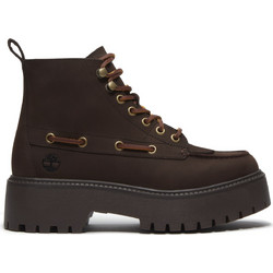 Timberland Γυναικεία Αρβυλάκια Δερμάτινα Σοκολατί με Χοντρό Χαμηλό Τακούνι TB0A27YZW075