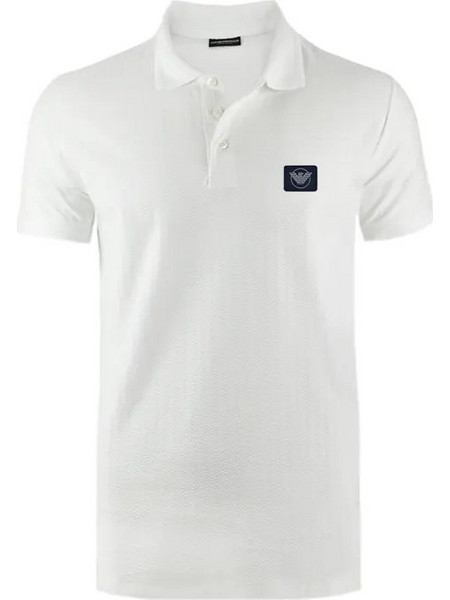 Emporio Armani Ανδρική Μπλούζα Polo Κοντομάνικη Λευκή EM000571AF20428F0129