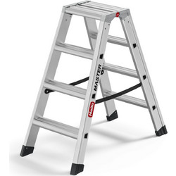Hailo Master D100 Διπλή Σκάλα Αλουμινίου Με 2x4 Σκαλοπάτια