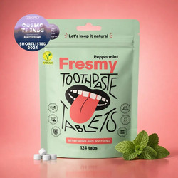 Fresmy Peppermint Tablets Οδοντόκρεμα Χωρίς Φθόριο 124τμχ
