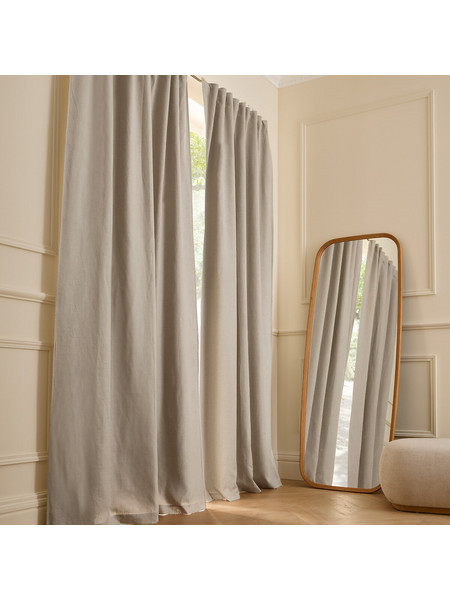 La Redoute Κουρτίνα Συσκότισης με Τρέσα 140x320 Private 351455306 Raw Linen