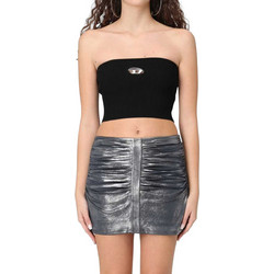 Diesel Γυναικείο Καλοκαιρινό Crop Top Πλεκτό Μαύρο W24A130190DLAX-9XX