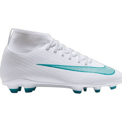 Nike Mercurial Superfly 11 Club FG IO1552-102 Παιδικά Ποδοσφαιρικά Παπούτσια με Τάπες και Καλτσάκι Λευκά Γαλάζια