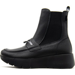 Hispanitas Montana Γυναικεία Μποτάκια Chelsea Πλατφόρμα Suede Μαύρα HI265153