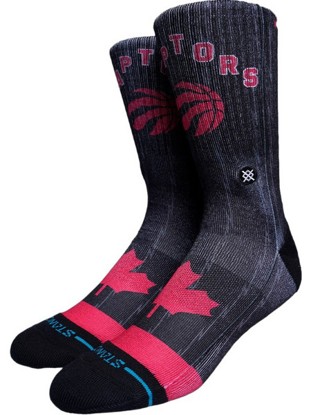 Stance Toronto Raptors Ανδρικές Κάλτσες Ψηλές με Σχέδια Μαύρες A556D25TRS-MUL