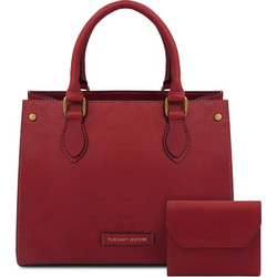 Tuscany Leather Γυναικεία Τσάντα Χειρός Δερμάτινη Μπορντό TL142680