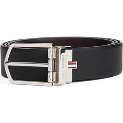 Tommy Hilfiger Ανδρική Ζώνη Δερμάτινη Σοκολατί Μαύρη AM0AM13762-BDS