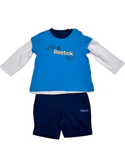 Reebok Βρεφικό Σετ για Αγόρι Καλοκαιρινό Royal Blue Navy Μπλε X23732