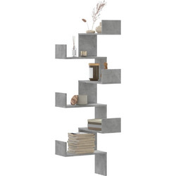 vidaXL Γωνιακή Βιβλιοθήκη Τοίχου 45x45x147cm 852639
