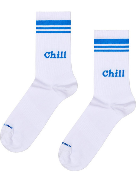 Happy Socks Chill Χριστουγεννιάτικες Ανδρικές Κάλτσες Ψηλές Λευκές P006822
