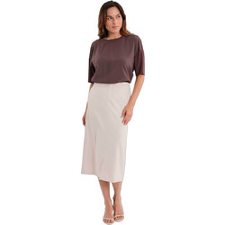 Gerry Weber Μίντι Φούστα Υφασμάτινη Ψηλόμεση Pencil Εκρού N75683699036