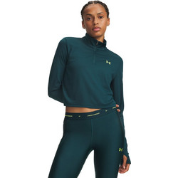 Under Armour Tech Branded Γυναικείο Αθλητικό Crop Top Πετρόλ 1379293-919