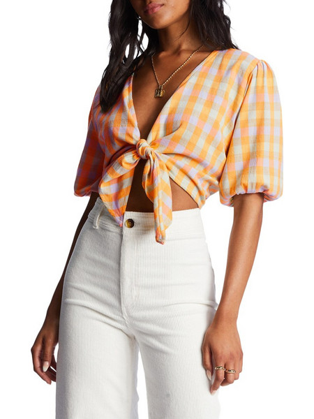 Billabong As Youm Wish Γυναικείο Καλοκαιρινό Crop Top Πορτοκαλί ABJWT00396-MUL