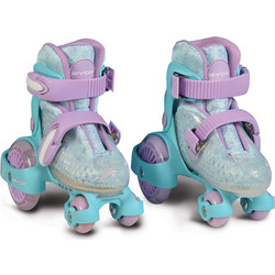 Byox Little Beetle Frozen Girl Quad Αυξομειούμενα Rollers Παιδικά Μπλε Μωβ