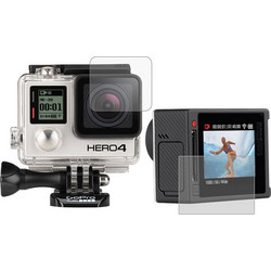 Προστατευτικό τζαμάκι Εμπρός Και Πίσω 2 Σε 1 για GoPro HERO4 Ultra Clear LCD Screen Protector + Protector Film