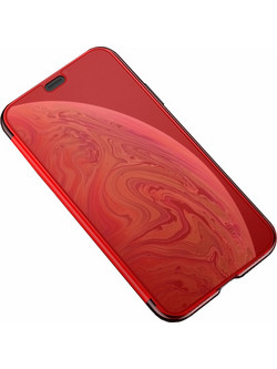 BASEUS Clear View Window Touchable TPU Θήκη iPhone XS Max (Red)