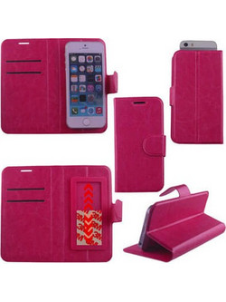 ΘΗΚΗ UNIVERSAL 4.5"-5.1" LEATHER BOOK STAND 3M SLIDE PINK VL 8131691