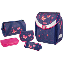 Herlitz Flexi Plus Butterfly 5 Σε 1 Σχολική Τσάντα Πλάτης Δημοτικού Μωβ 50013609
