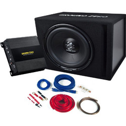 Ground Zero GZ-SUBAMP-SET1 Αυτοενισχυόμενο Subwoofer Αυτοκινήτου 12" 350W RMS με Κούτα