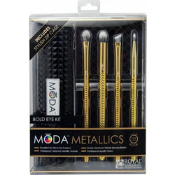 Royal & Langnickel Moda Metallics Bold Eye Σετ Πινέλα Μακιγιάζ με Θήκη 4τμχ