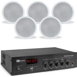 Power Dynamics PA Audio 44 Σετ Αυτοενισχυόμενα Ηχεία Οροφής 45W Λευκά