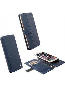 KRUSELL MALMO SLIDE ΘΗΚΗ UNIVERSAL LEATHER FLIPWALLET 3XL BLUE