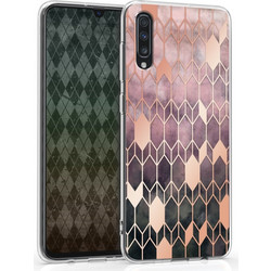 KW IMD Design Back Cover Silicone Dark Pink / Rose Gold (Galaxy A70)