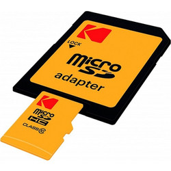 Kodak Premium Performance microSDΗC 16GB Class 10 U1 V10 A1 UHS-I 85MB/s+ Adapter