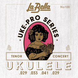 La Bella 100 Uke-Pro Concert Tenor Σετ 4 Χορδές Ukelele Nylon 29" 1/2