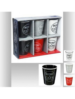 Κούπες espresso bistrot 3χρ. κεραμικό σ/6