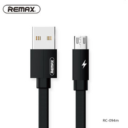 Remax Kerolla Καλώδιο Micro USB Γρήγορης φόρτισης και μεταφοράς δεδομένων σε μαύρο χρώμα RC-094m 2m