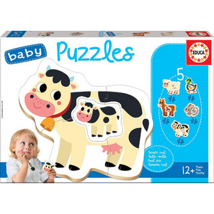Παιδικό Puzzle Educa Baby Farm 5 In 1 2x2 + 2x3 + 4 Κομμάτια