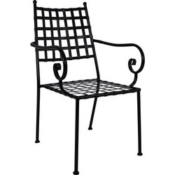 HomeMarkt Πολυθρόνα Κήπου Μεταλλική Μαύρη HM5171.11