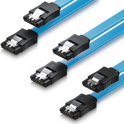 Deleycon SATA-3 Cable / 3x 0.5m / straight (blue)