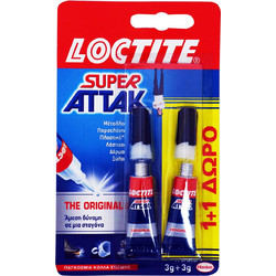 LOCTITE ΚΟΛΛΑ SUPER ATTAK 2Χ3GR 1+1 ΔΩΡΟ Η-821
